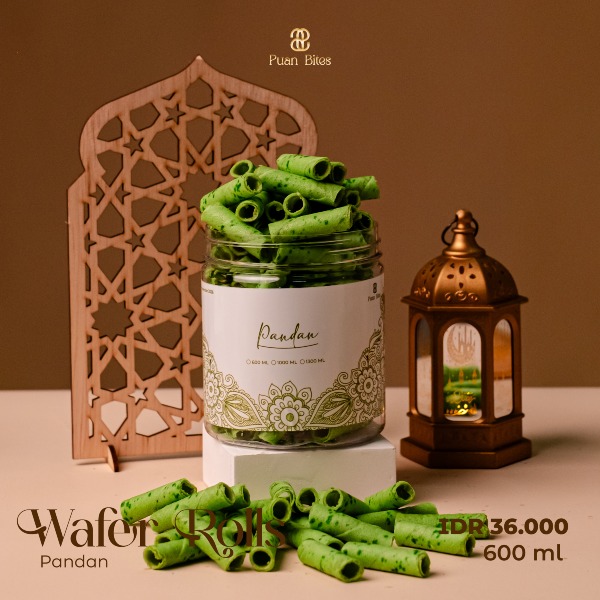 WAFER ROLLS PANDAN 600 ml